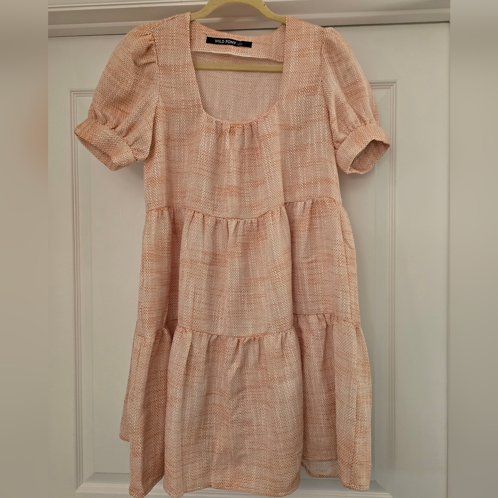 Chic Peach Mini Dress